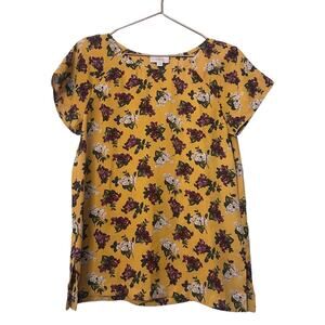 LOFT Outlet Yellow Floral Sleeveless Blouse - Size XS